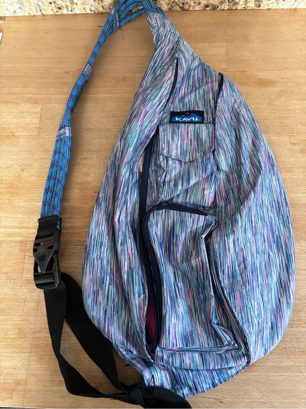 Kavu Pastel Multistripe Rope Sling Bag